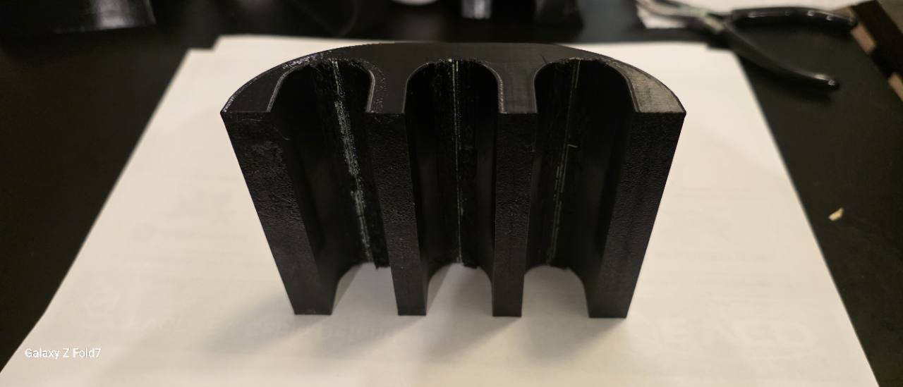 Rear view showing the current EVCD Arc Trio cable openings